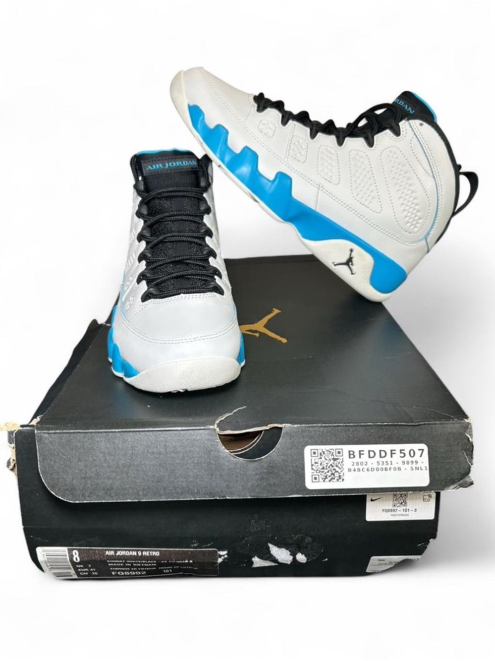 Air Jordan 9 Retro Powder Blue Sneakers - Brand New